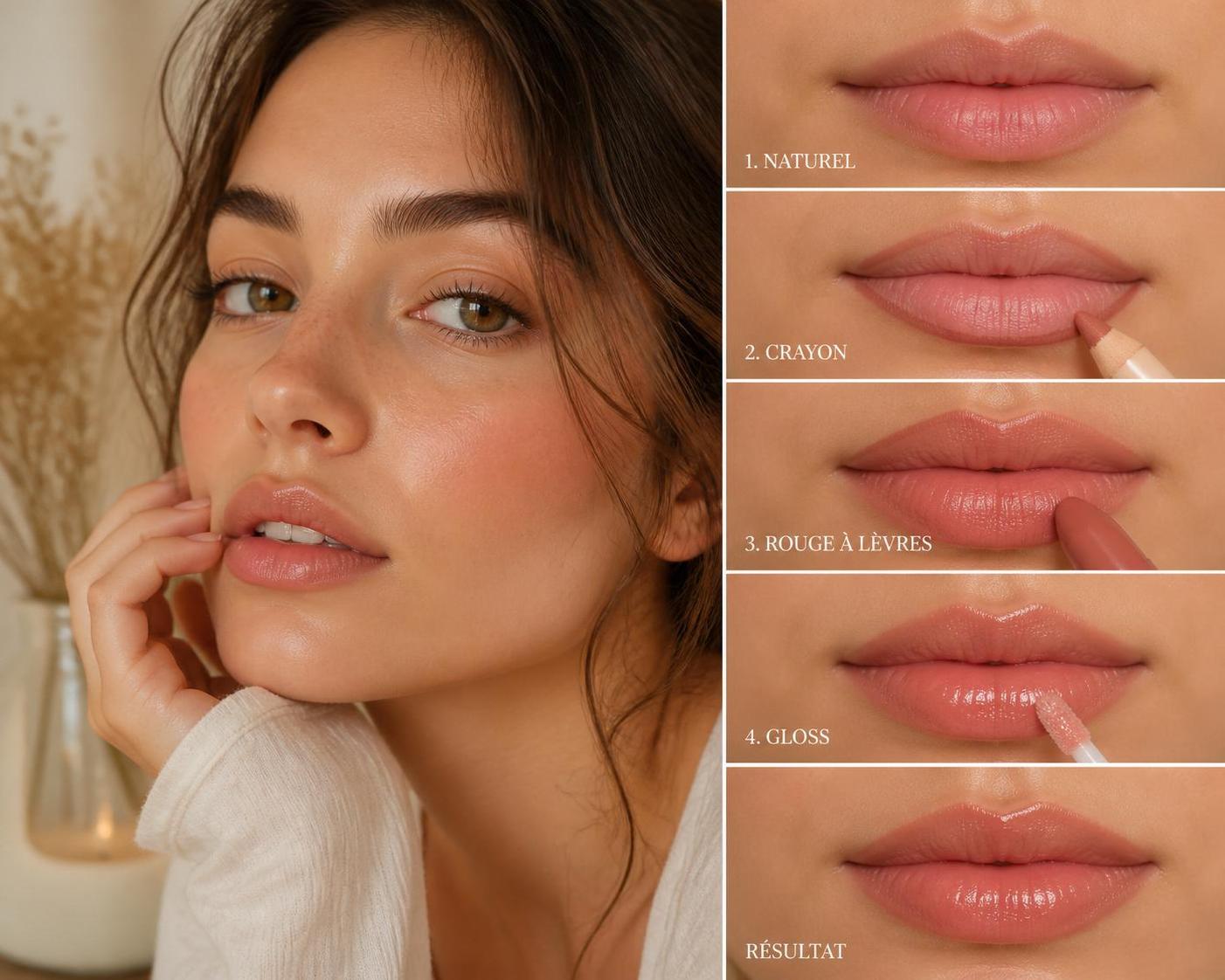 découvrez le combo lèvre, l'astuce beauté idéale pour un maquillage naturel, élégant et une tenue longue durée tout au long de la journée.