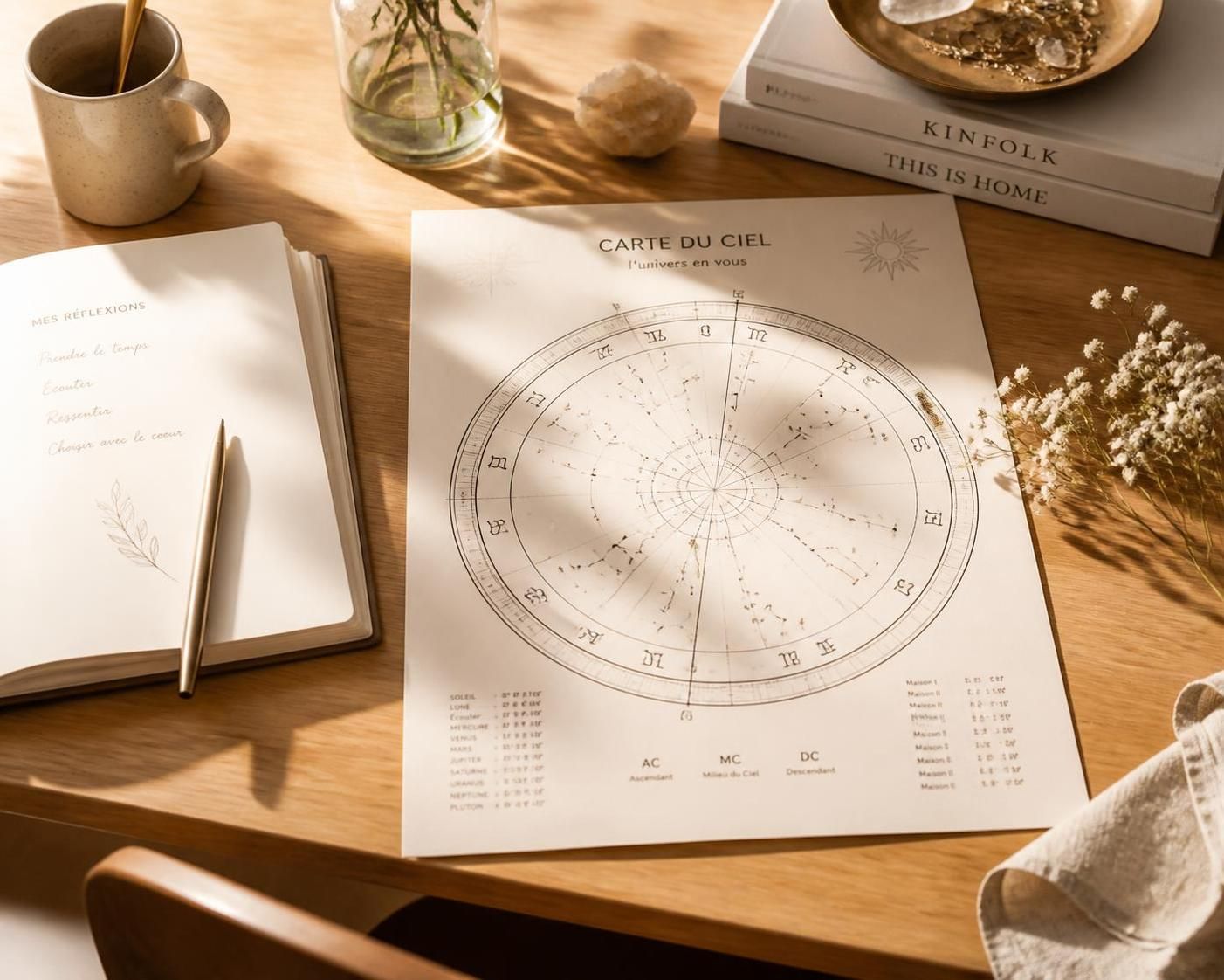 découvrez votre thème astral personnalisé pour mieux comprendre votre personnalité et vivre au quotidien en harmonie avec vous-même.