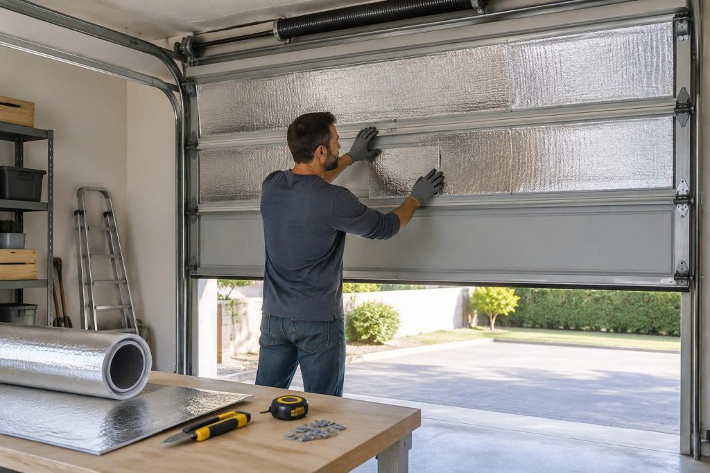 Isolation porte de garage enroulable : solutions efficaces et faciles à poser